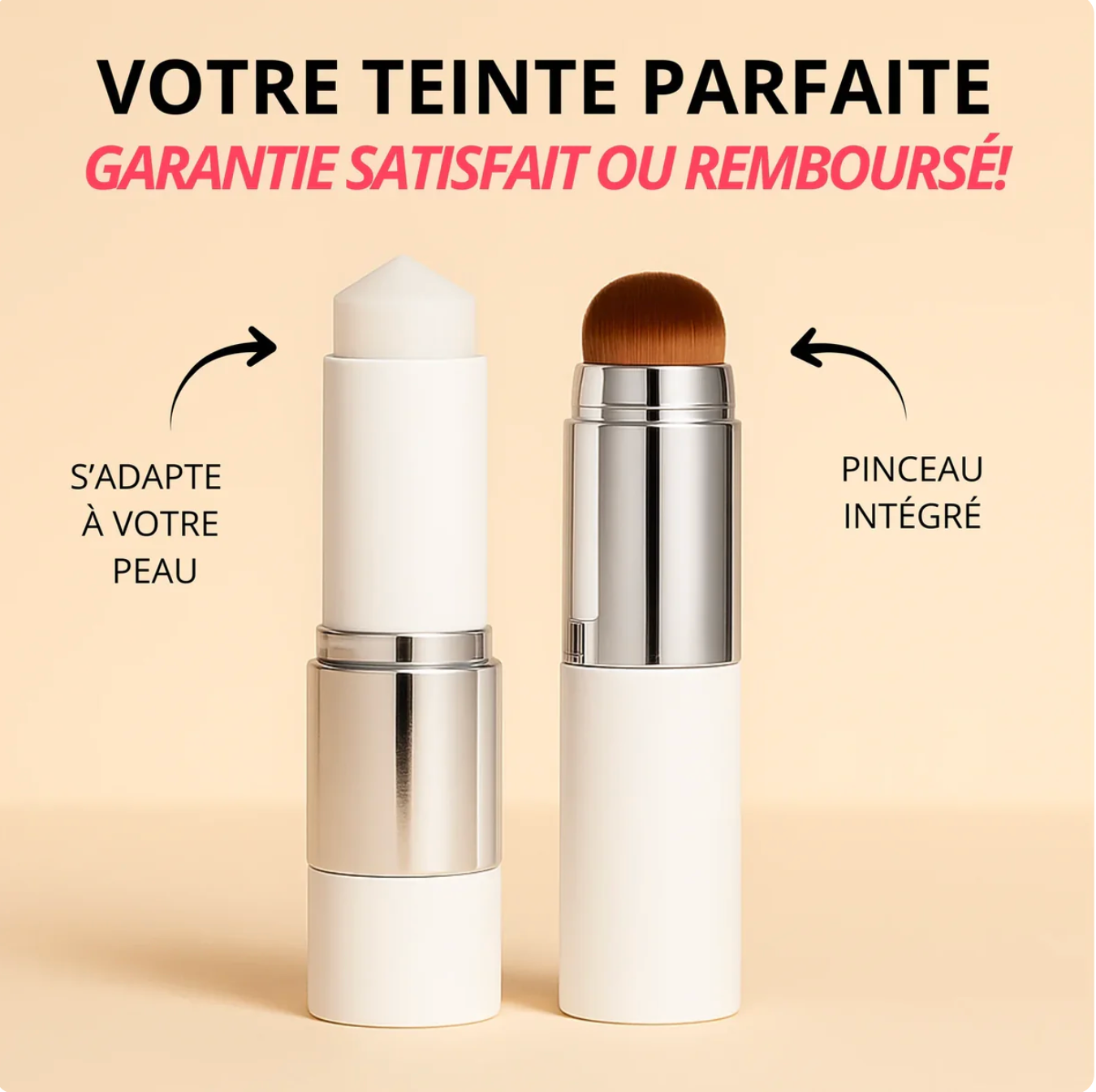 Fond de teint 2-en-1 avec pinceau intégré